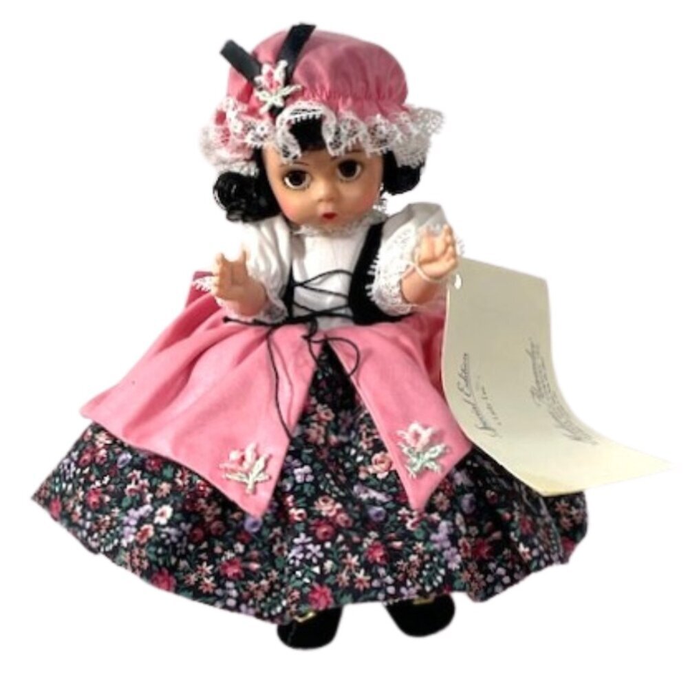 Madame Alexander Doll in Pink and Black Dress